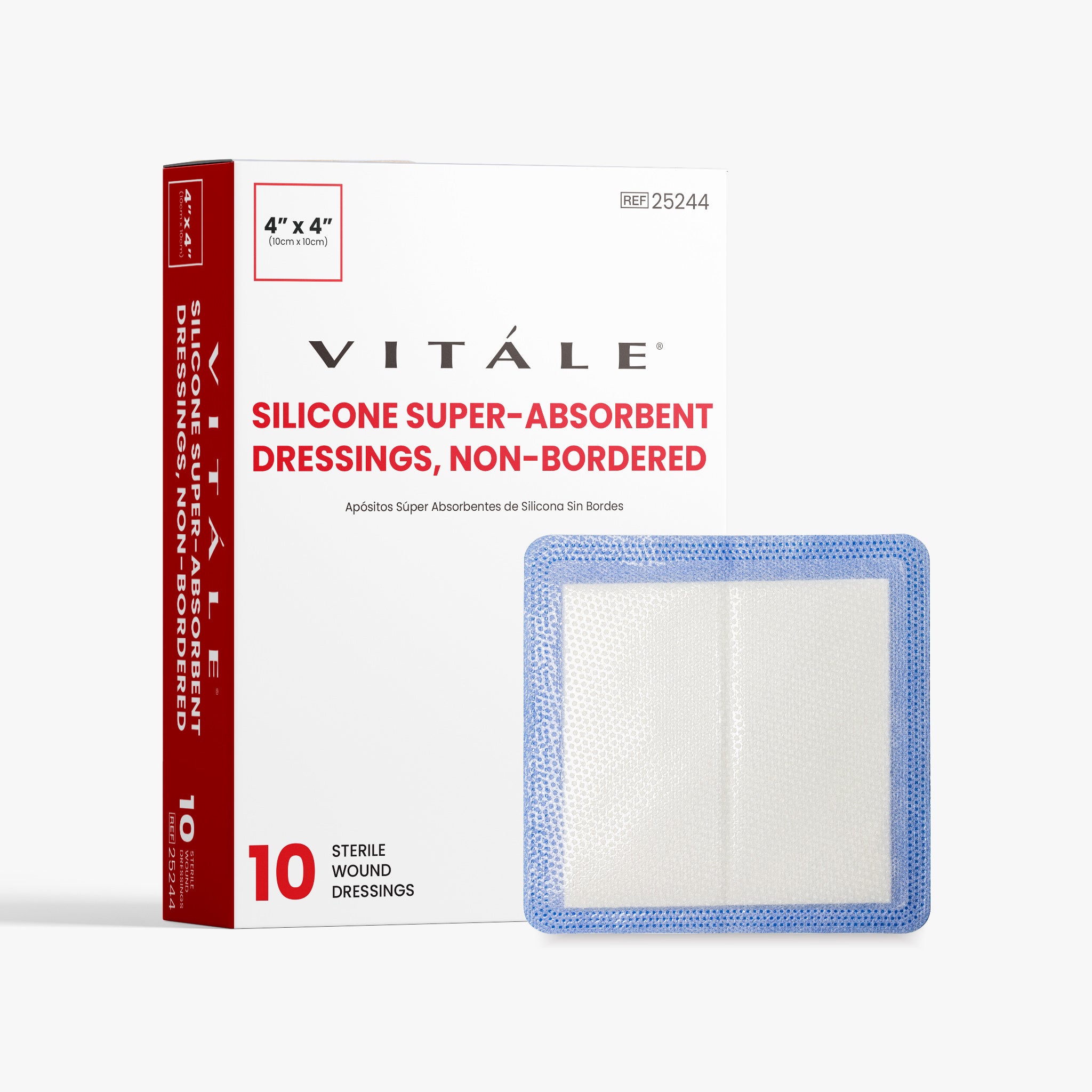 Vitále Silicone Super-Absorbent Dressings (Non-Bordered)